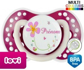 Tige et fleur + prénom: Sucette LOVI Dynamic-su7.fr