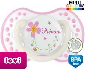 Tige et fleur + prénom: Sucette LOVI Dynamic-su7.fr