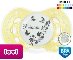 Papillons + prénom: Sucette LOVI Dynamic-su7.fr