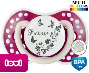 Papillons + prénom: Sucette LOVI Dynamic-su7.fr