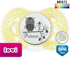 Hibou style3 + prénom: Sucette LOVI Dynamic-su7.fr