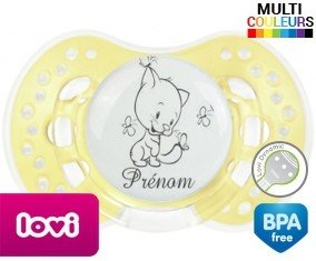 Chat papillon style2 + prénom: Sucette LOVI Dynamic-su7.fr