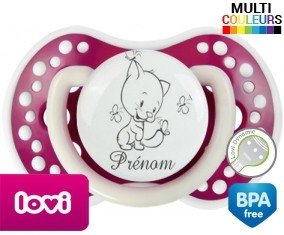 Chat papillon style2 + prénom: Sucette LOVI Dynamic-su7.fr