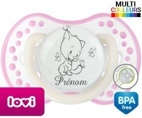 Chat papillon style2 + prénom: Sucette LOVI Dynamic-su7.fr