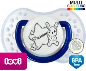 Lapin étoile + prénom: Sucette LOVI Dynamic-su7.fr