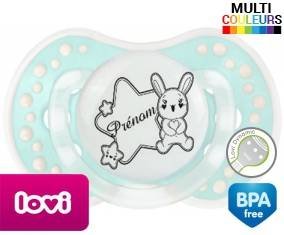 Lapin étoile + prénom: Sucette LOVI Dynamic-su7.fr