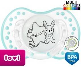 Lapin étoile + prénom: Sucette LOVI Dynamic-su7.fr