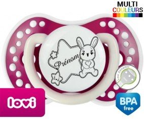 Lapin étoile + prénom: Sucette LOVI Dynamic-su7.fr