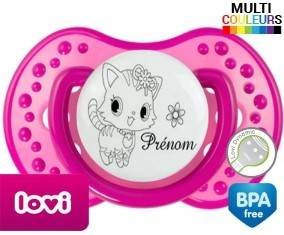 Chat fleur + prénom: Sucette LOVI Dynamic-su7.fr