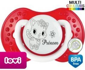 Chat fleur + prénom: Sucette LOVI Dynamic-su7.fr