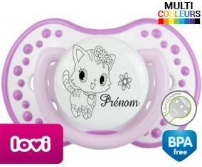 Chat fleur + prénom: Sucette LOVI Dynamic-su7.fr