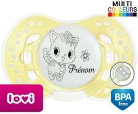 Chat fleur + prénom: Sucette LOVI Dynamic-su7.fr
