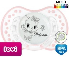 Chat fleur + prénom: Sucette LOVI Dynamic-su7.fr