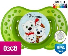 Famille ours + prénom : Sucette LOVI Dynamic personnalisée
