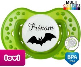 Chauve souris + prénom : Sucette LOVI Dynamic personnalisée