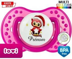 Hibou de noël + prénom: Sucette LOVI Dynamic-su7.fr
