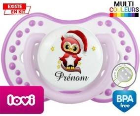 Hibou de noël + prénom: Sucette LOVI Dynamic-su7.fr