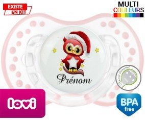 Hibou de noël + prénom: Sucette LOVI Dynamic-su7.fr