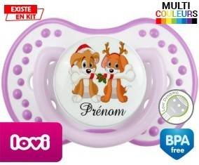 Chien et chat de noël + prénom: Sucette LOVI Dynamic-su7.fr