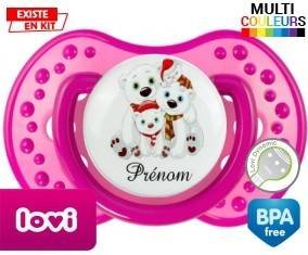 Famille ours de noël + prénom: Sucette LOVI Dynamic-su7.fr