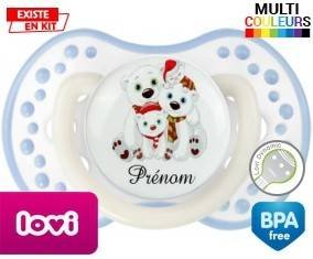 Famille ours de noël + prénom: Sucette LOVI Dynamic-su7.fr