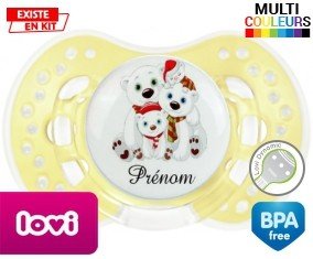Famille ours de noël + prénom: Sucette LOVI Dynamic-su7.fr