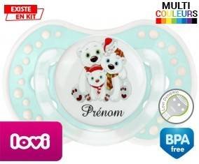 Famille ours de noël + prénom: Sucette LOVI Dynamic-su7.fr