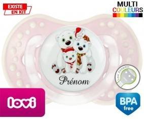 Famille ours de noël + prénom: Sucette LOVI Dynamic-su7.fr