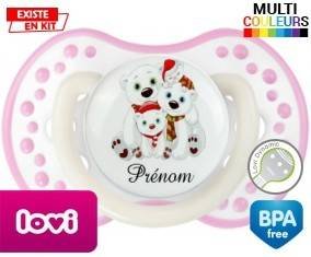 Famille ours de noël + prénom: Sucette LOVI Dynamic-su7.fr