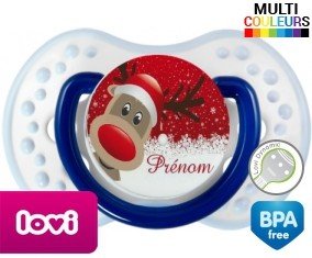 Cerf de noël + prénom: Sucette LOVI Dynamic-su7.fr