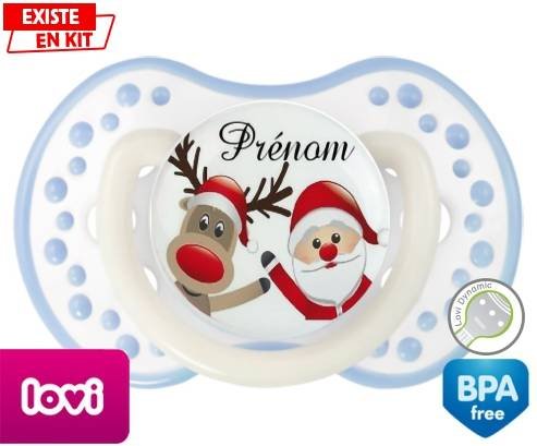 Renne et père noël + prénom: Sucette LOVI Dynamic-su7.fr