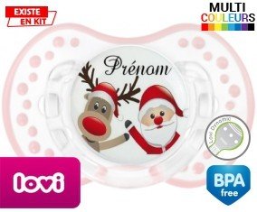 Renne et père noël + prénom: Sucette LOVI Dynamic-su7.fr