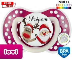 Renne et père noël + prénom: Sucette LOVI Dynamic-su7.fr