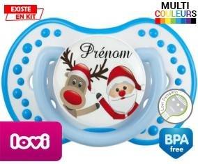 Renne et père noël + prénom: Sucette LOVI Dynamic-su7.fr