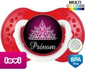 Couronne design rose + prénom: Sucette LOVI Dynamic-su7.fr