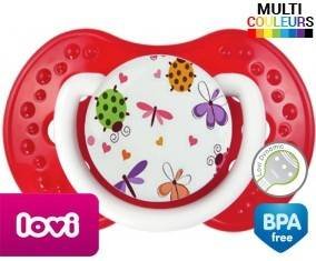 Papillons coccinelles + prénom: Sucette LOVI Dynamic-su7.fr