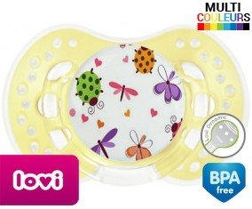 Papillons coccinelles + prénom: Sucette LOVI Dynamic-su7.fr