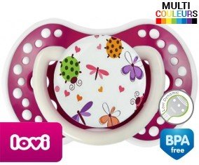 Papillons coccinelles + prénom: Sucette LOVI Dynamic-su7.fr