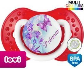 Design papillon + prénom: Sucette LOVI Dynamic-su7.fr