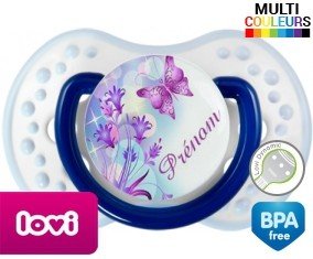 Design papillon + prénom: Sucette LOVI Dynamic-su7.fr