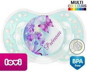 Design papillon + prénom: Sucette LOVI Dynamic-su7.fr