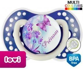 Design papillon + prénom: Sucette LOVI Dynamic-su7.fr