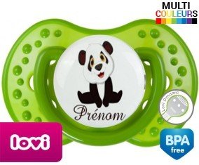 Petit panda + prénom: Sucette LOVI Dynamic-su7.fr