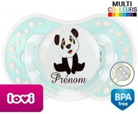 Petit panda + prénom: Sucette LOVI Dynamic-su7.fr