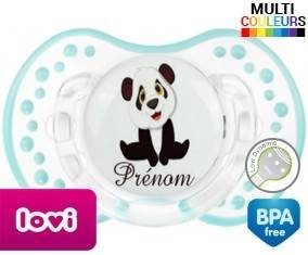 Petit panda + prénom: Sucette LOVI Dynamic-su7.fr