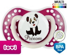 Petit panda + prénom: Sucette LOVI Dynamic-su7.fr