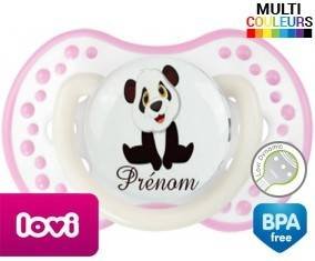 Petit panda + prénom: Sucette LOVI Dynamic-su7.fr