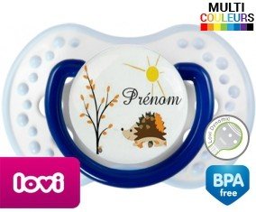 Hérisson soleil + prénom: Sucette LOVI Dynamic-su7.fr