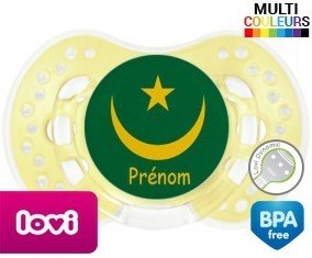 Drapeau mauritanie + prénom: Sucette LOVI Dynamic-su7.fr