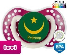 Drapeau mauritanie + prénom: Sucette LOVI Dynamic-su7.fr